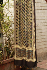 Antara | Ajrakh Modal Silk Stole