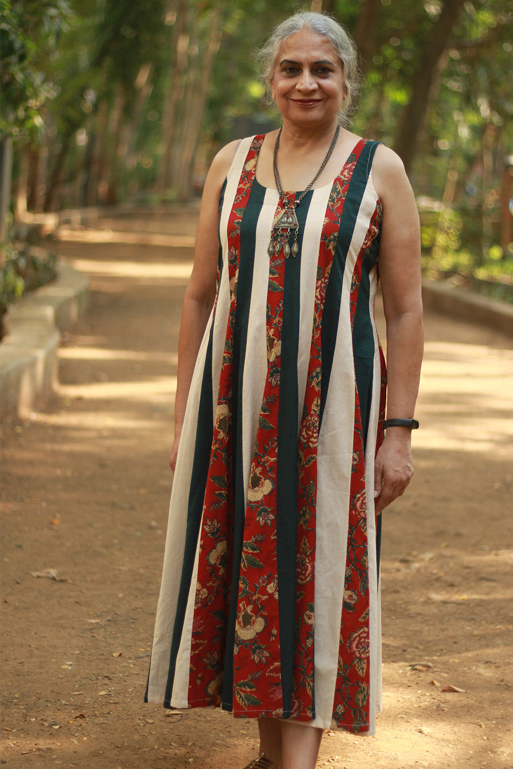 Alankrita | TeesKali Anarkali Kurta/Dress  | Red Sanganeri