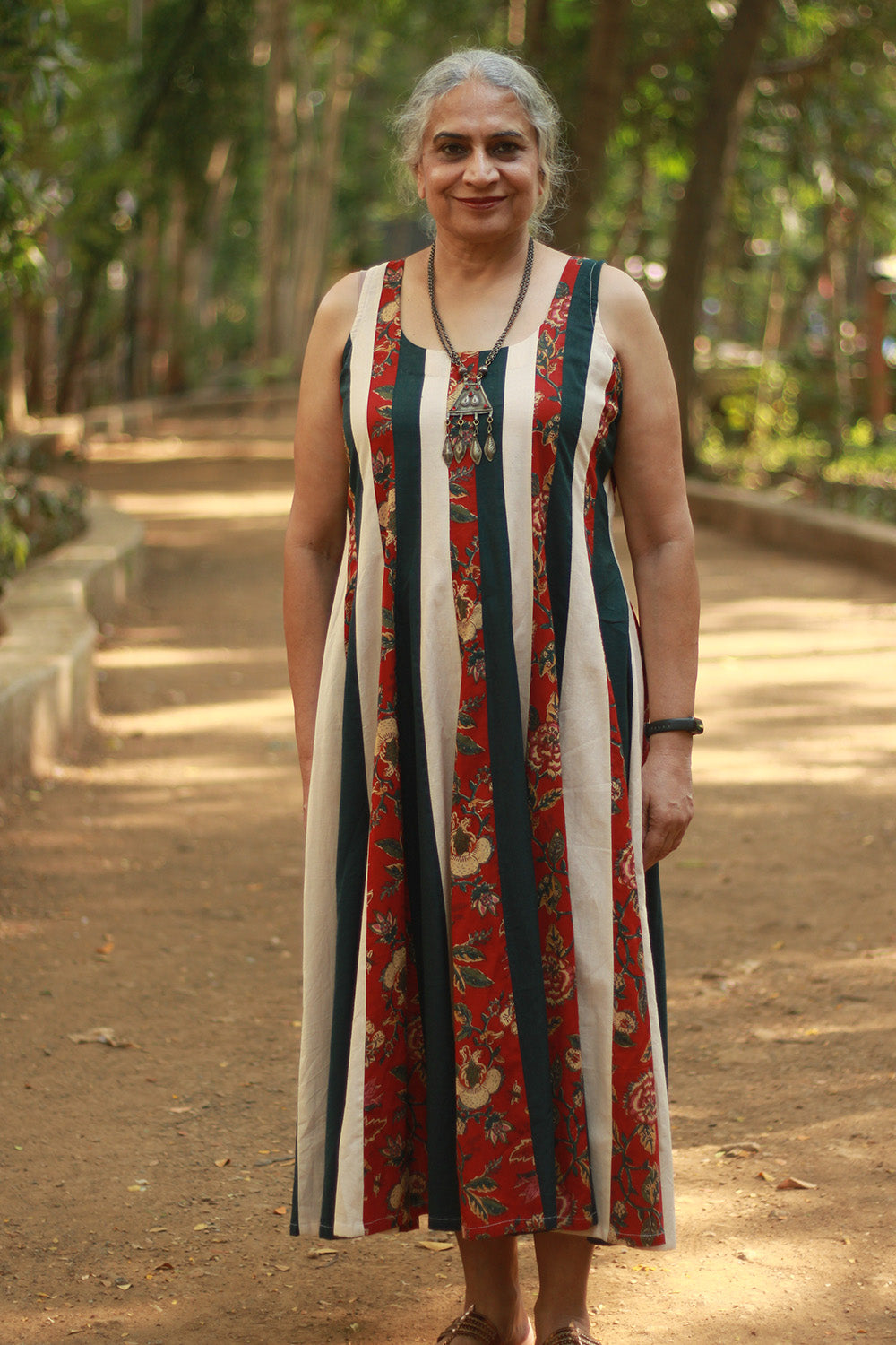 Alankrita | TeesKali Anarkali Kurta/Dress  | Red Sanganeri
