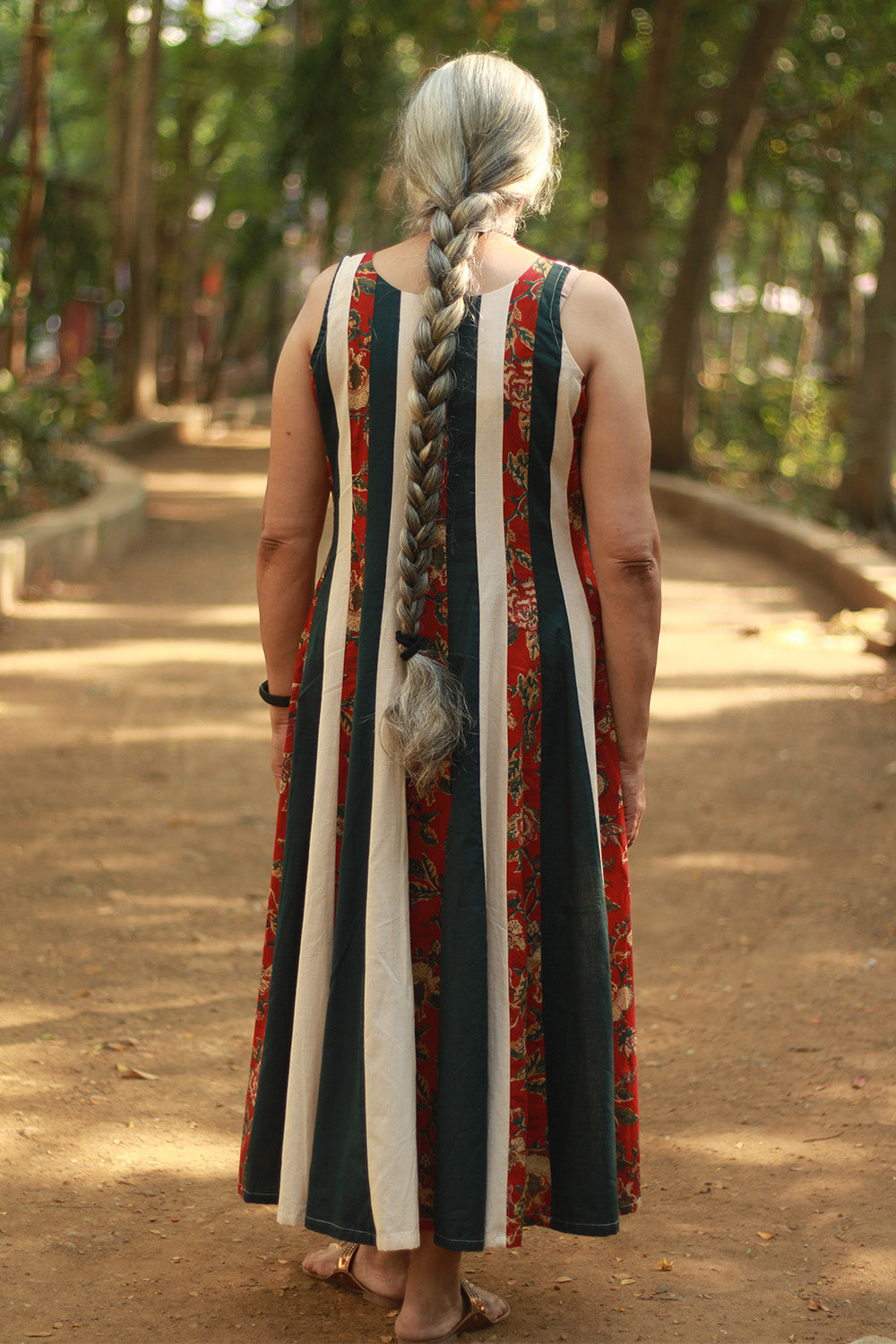 Alankrita | TeesKali Anarkali Kurta/Dress  | Red Sanganeri