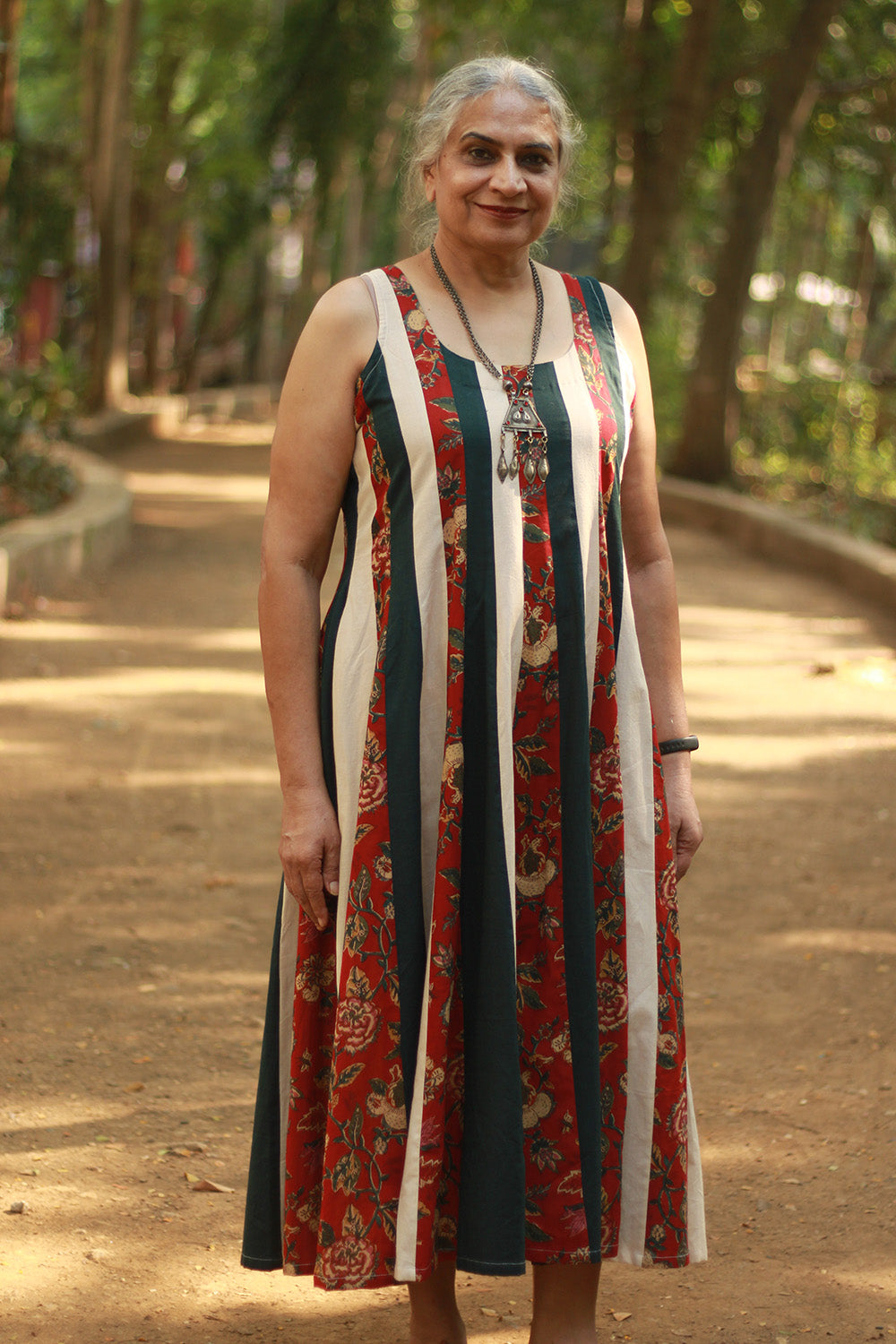 Alankrita | TeesKali Anarkali Kurta/Dress  | Red Sanganeri