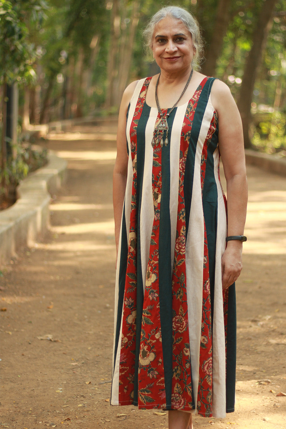 Alankrita | TeesKali Anarkali Kurta/Dress  | Red Sanganeri