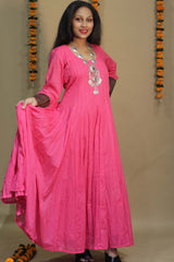 Alankrita | Chaaliskali  | Fuschia with Khunn Details