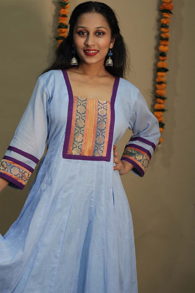 Alankrita | Chaaliskali  | Banarasi Yoke in Lilac