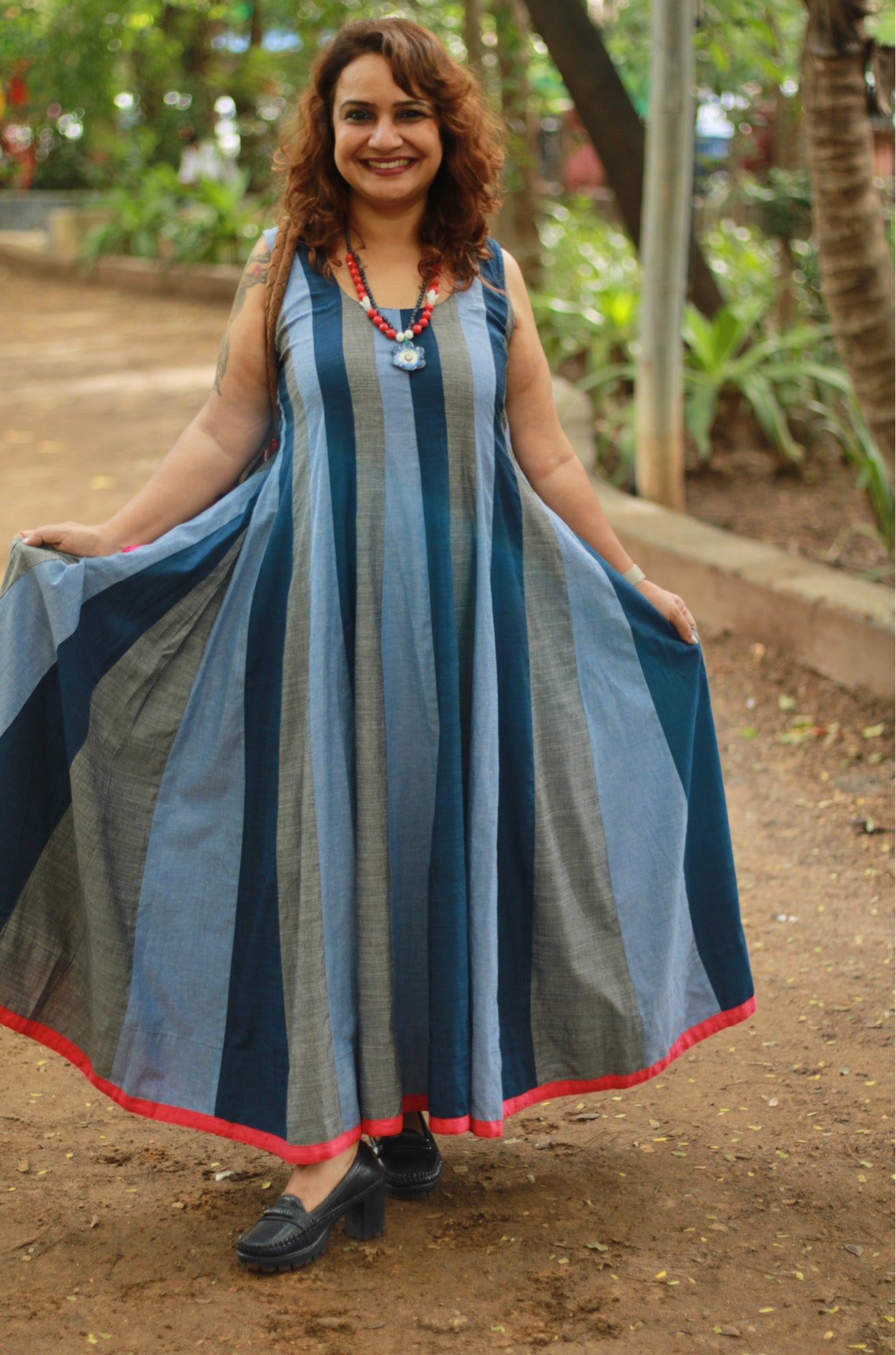 Alankrita | TeesKali Anarkali Kurta/Dress  | Blue