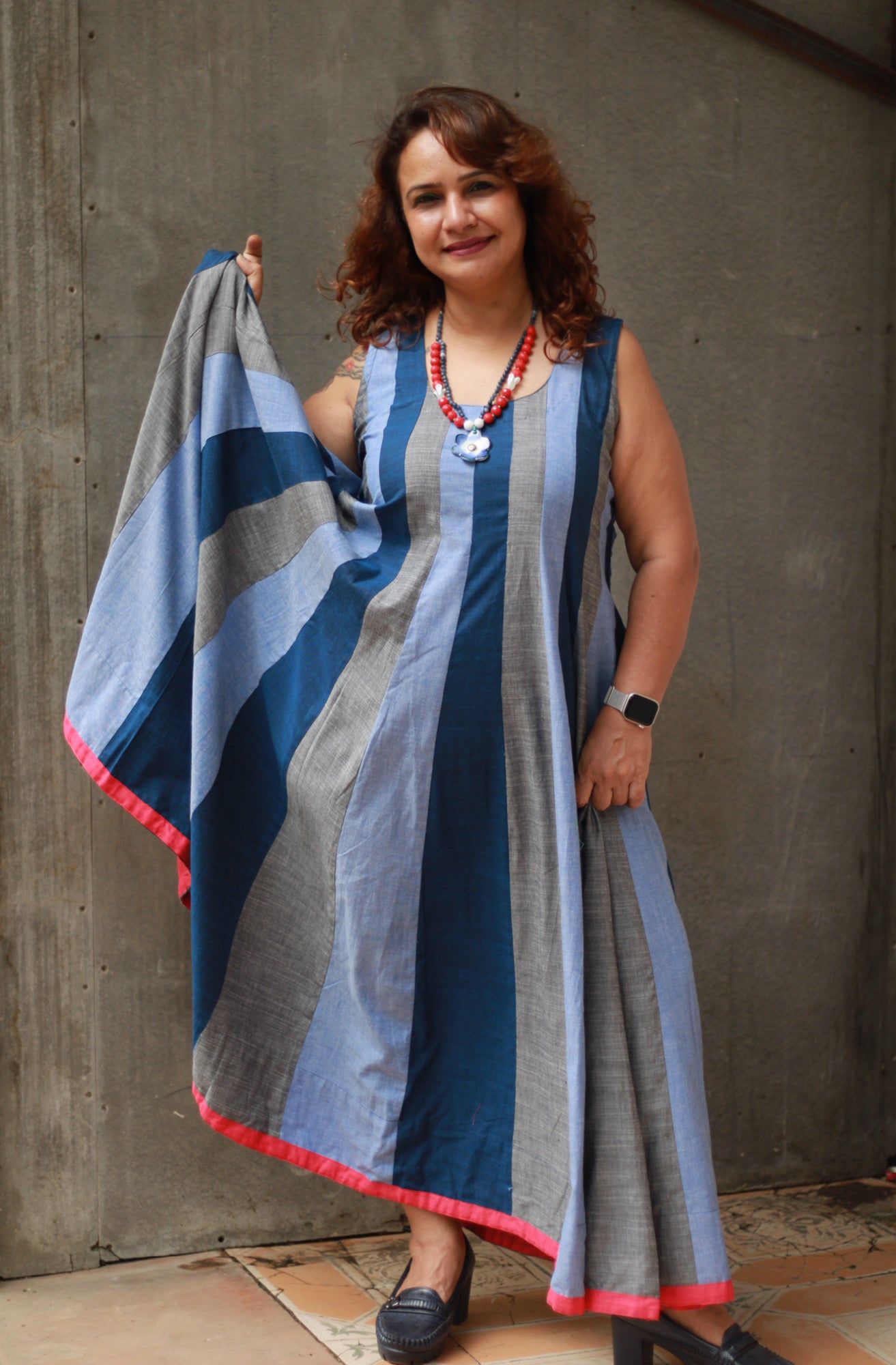 Alankrita | TeesKali Anarkali Kurta/Dress  | Blue