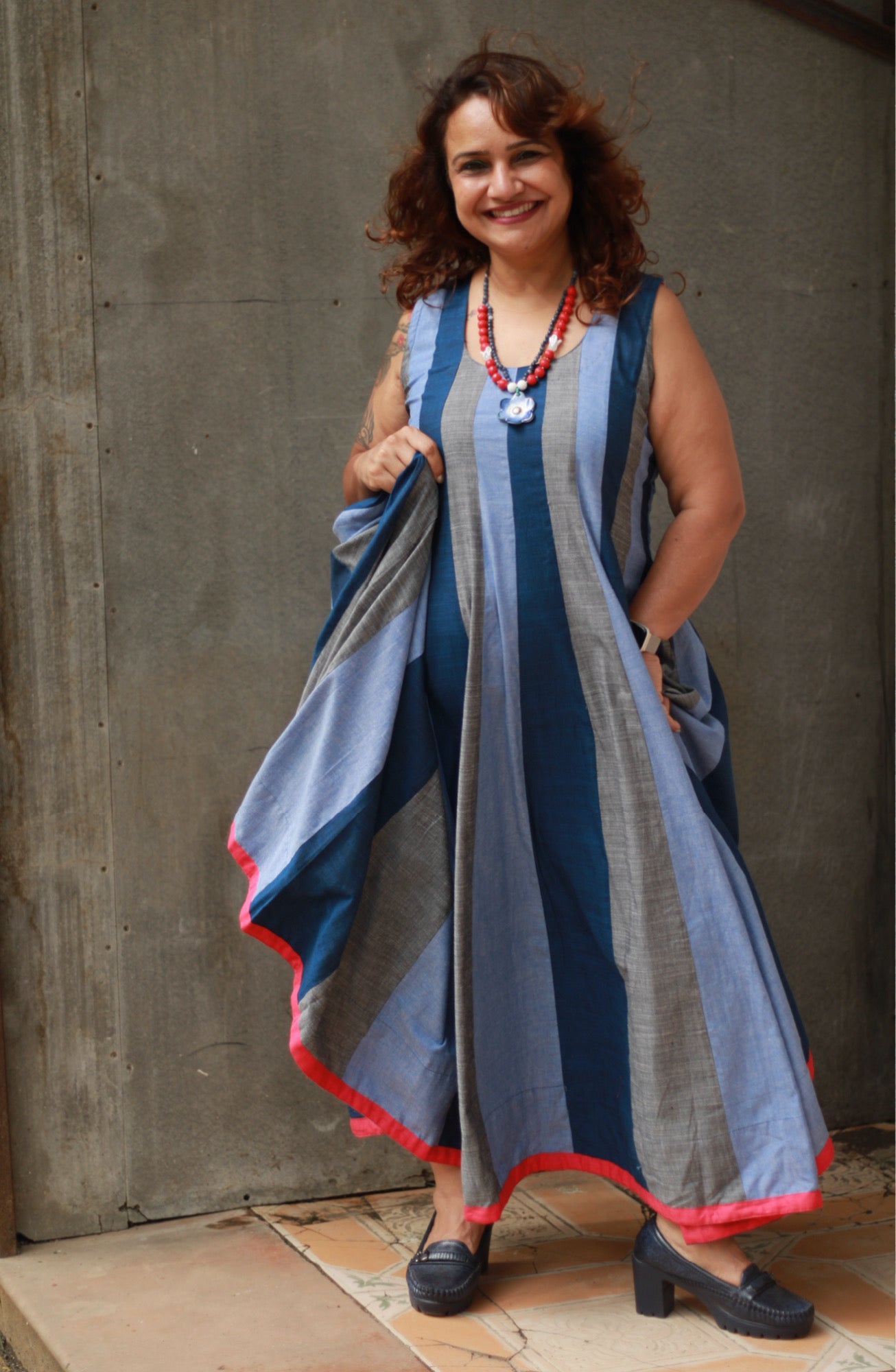 Alankrita | TeesKali Anarkali Kurta/Dress  | Blue