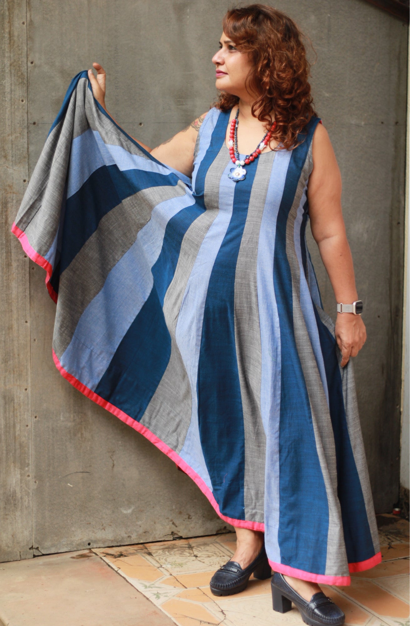 Alankrita | TeesKali Anarkali Kurta/Dress  | Blue