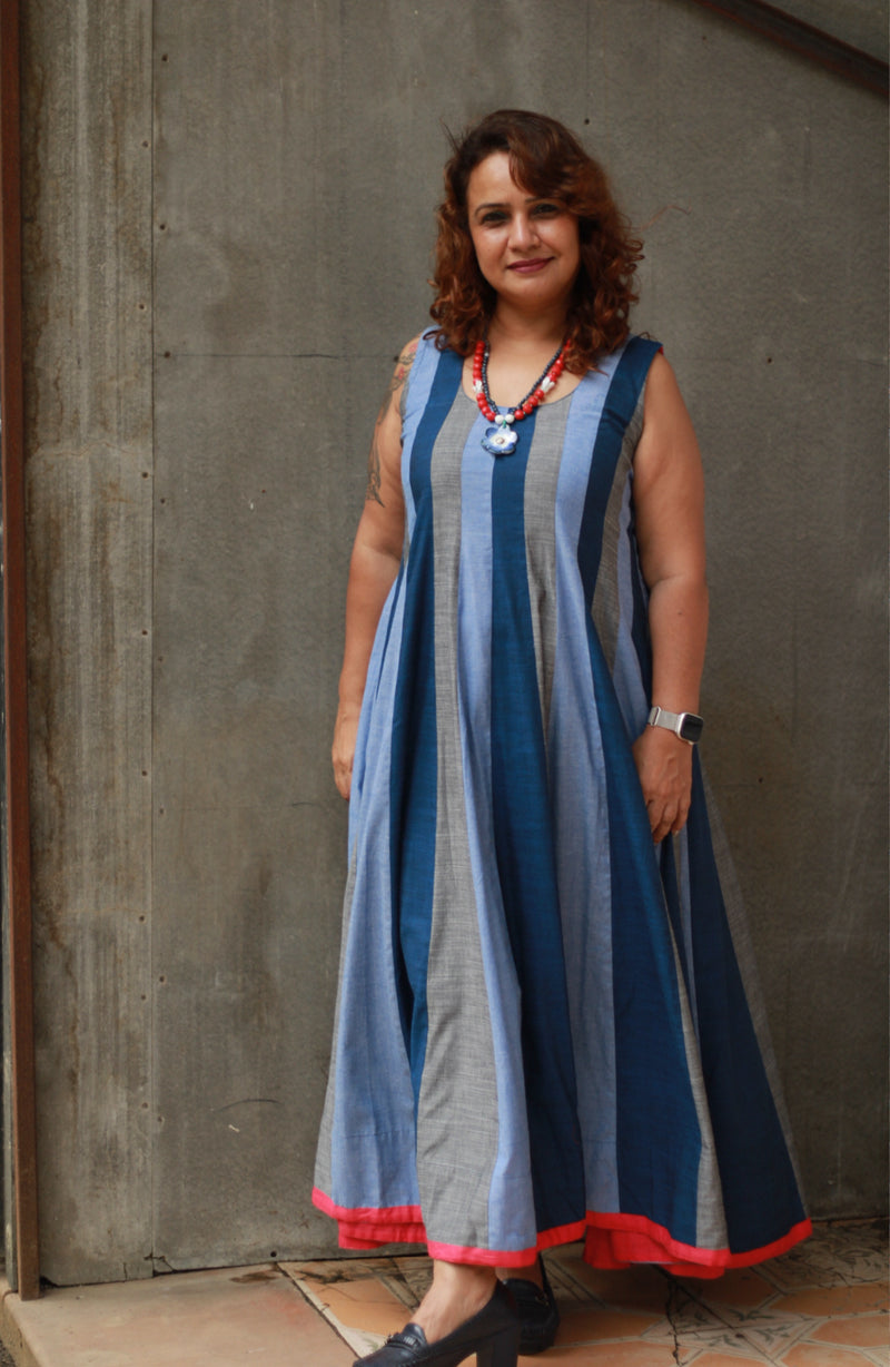 Alankrita | TeesKali Anarkali Kurta/Dress  | Blue