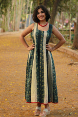 Alankrita | TeesKali Anarkali Kurta/Dress | Teal Sanganeri