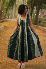Alankrita | TeesKali Anarkali Kurta/Dress | Teal Sanganeri