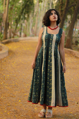 Alankrita | TeesKali Anarkali Kurta/Dress | Teal Sanganeri