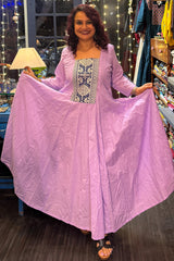 Alankrita | Chaaliskali Kurta | Lavender with North Eastern Woven Border