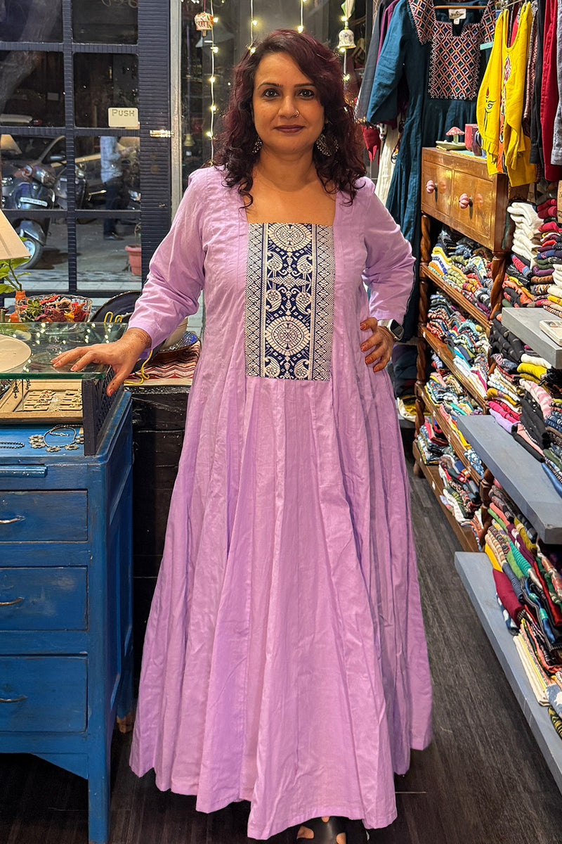 Alankrita | Chaaliskali Kurta | Lavender with North Eastern Woven Border
