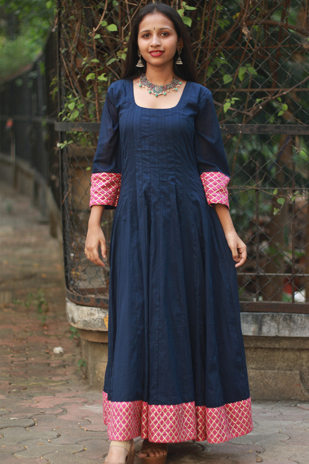 Alankrita | Chaaliskali Kurta | Blue with Gota Patti