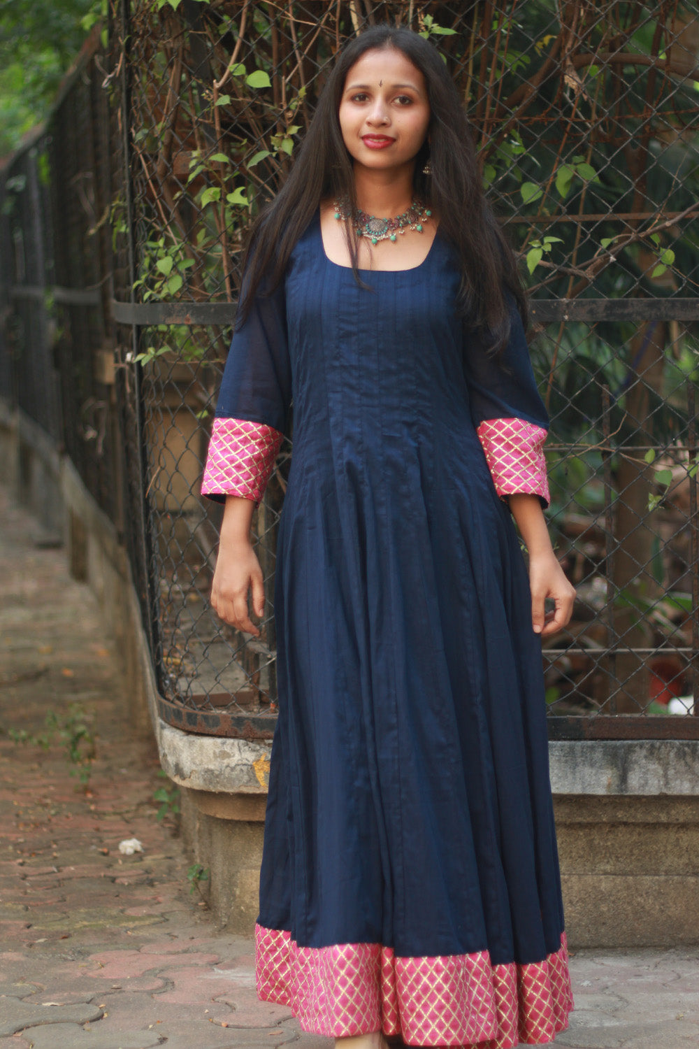 Alankrita | Chaaliskali Kurta | Blue with Gota Patti
