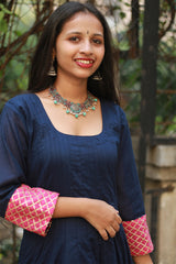 Alankrita | Chaaliskali Kurta | Blue with Gota Patti