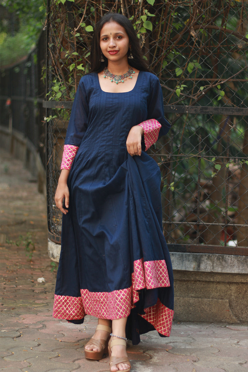 Alankrita | Chaaliskali Kurta | Blue with Gota Patti