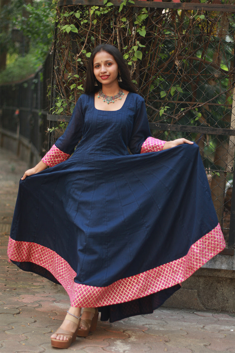 Alankrita | Chaaliskali Kurta | Blue with Gota Patti