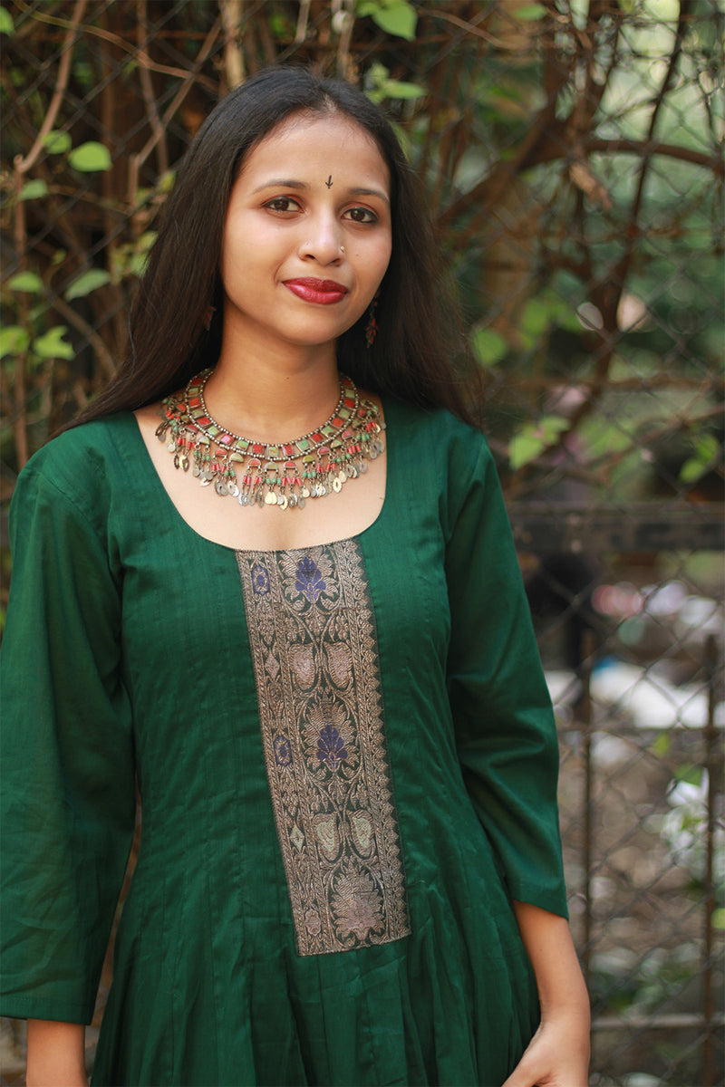 Tibbati Leher | Silver Necklace | Coral & Turquoise