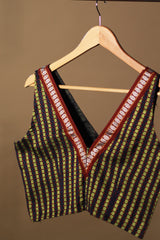 Sleeveless Khunn Blouse | Purple - Gold