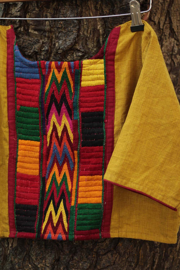 Banjori | Kutch Hand Embroidered Blouse | Yellow