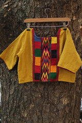 Banjori | Kutch Hand Embroidered Blouse | Yellow