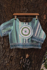 Sindhi Tanka  Blouse | Aqua