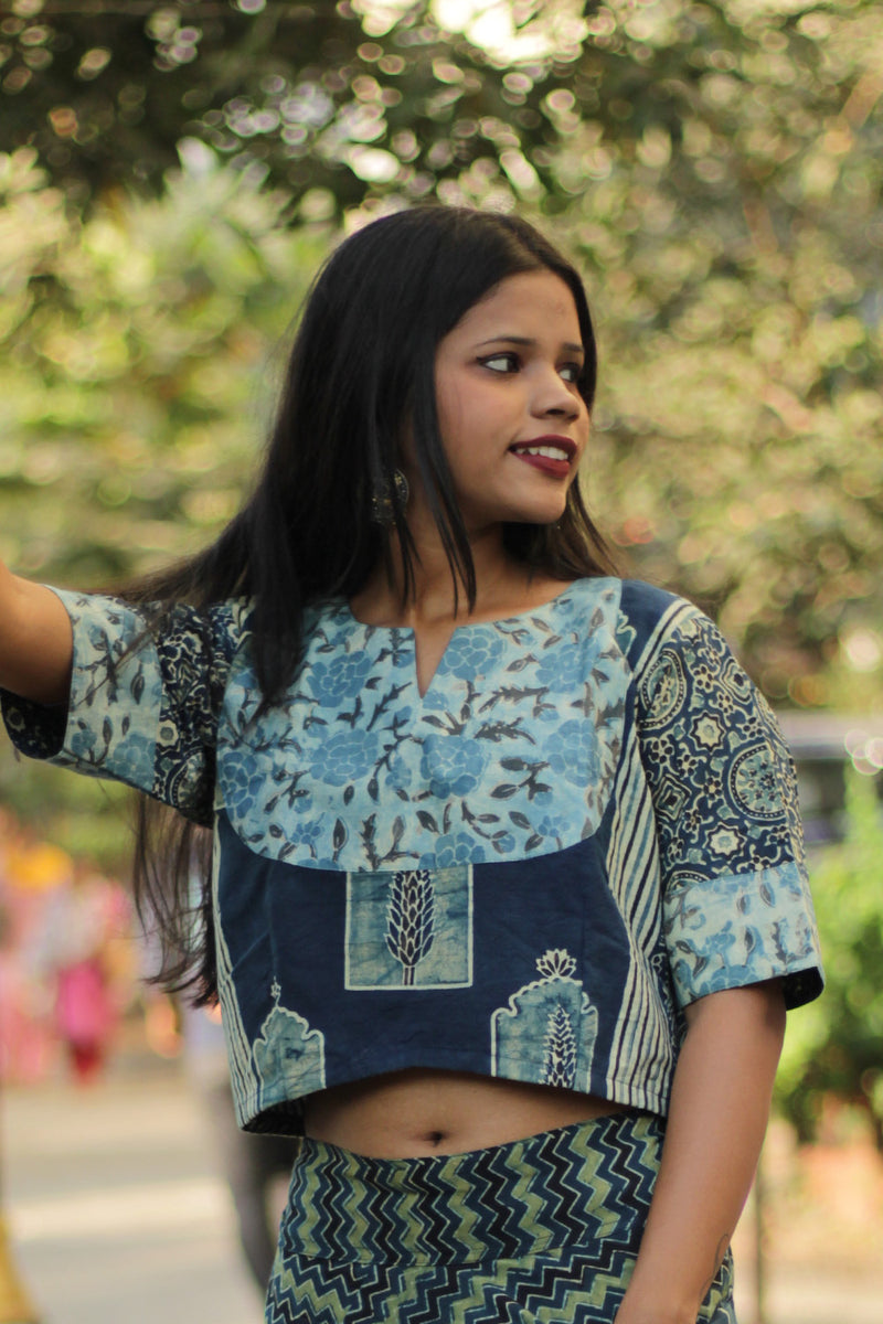 Choli Blouse | Indigo Ajrakh