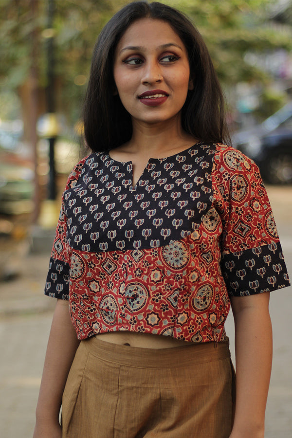 Choli Blouse | Rust Ajrakh