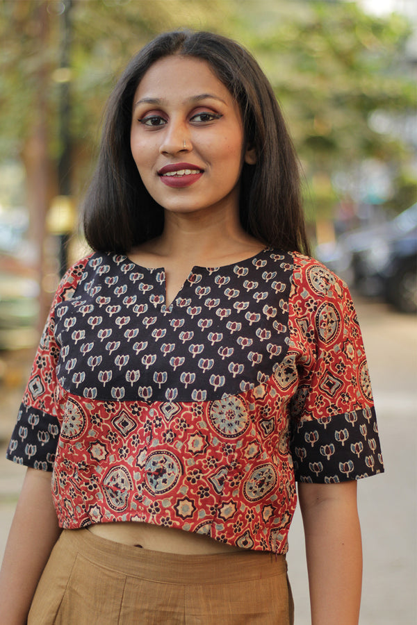 Choli Blouse | Rust Ajrakh