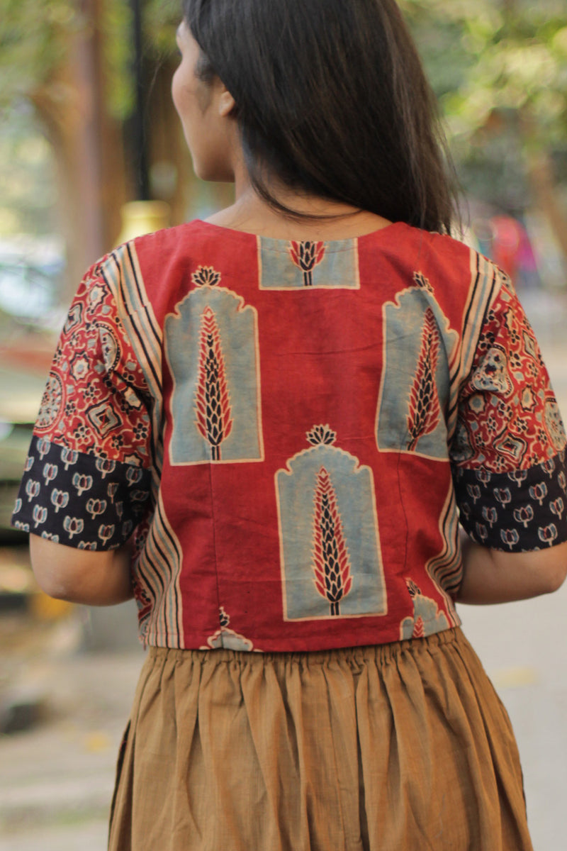 Choli Blouse | Rust Ajrakh