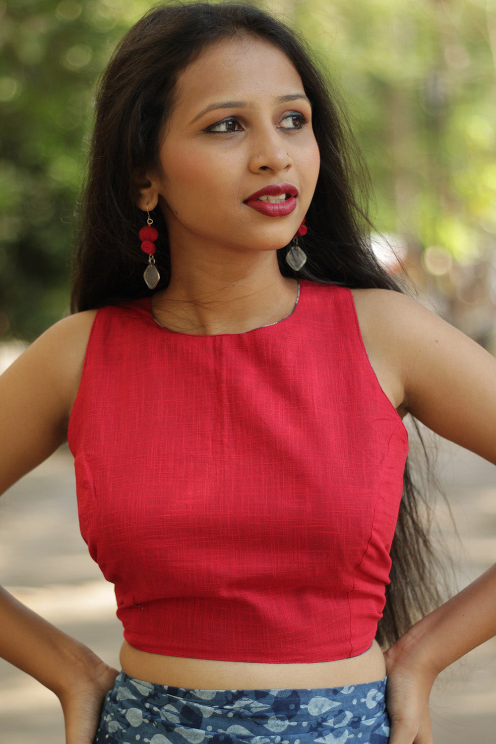 Mastaani | Reversible Blouse | Red