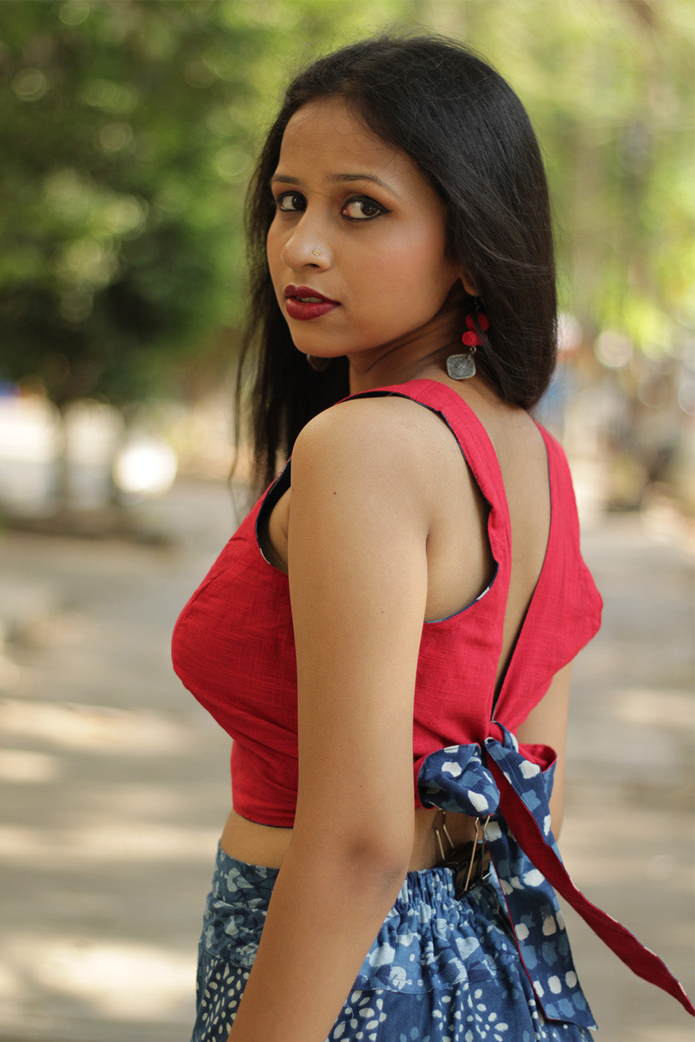 Mastaani | Reversible Blouse | Red