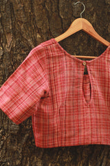 Gamcha Blouse | Red