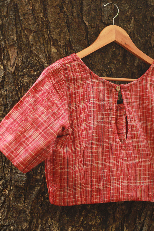 Gamcha Blouse | Red
