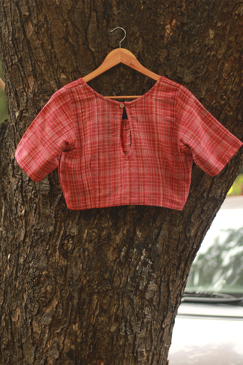 Gamcha Blouse | Red