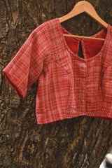Gamcha Blouse | Red