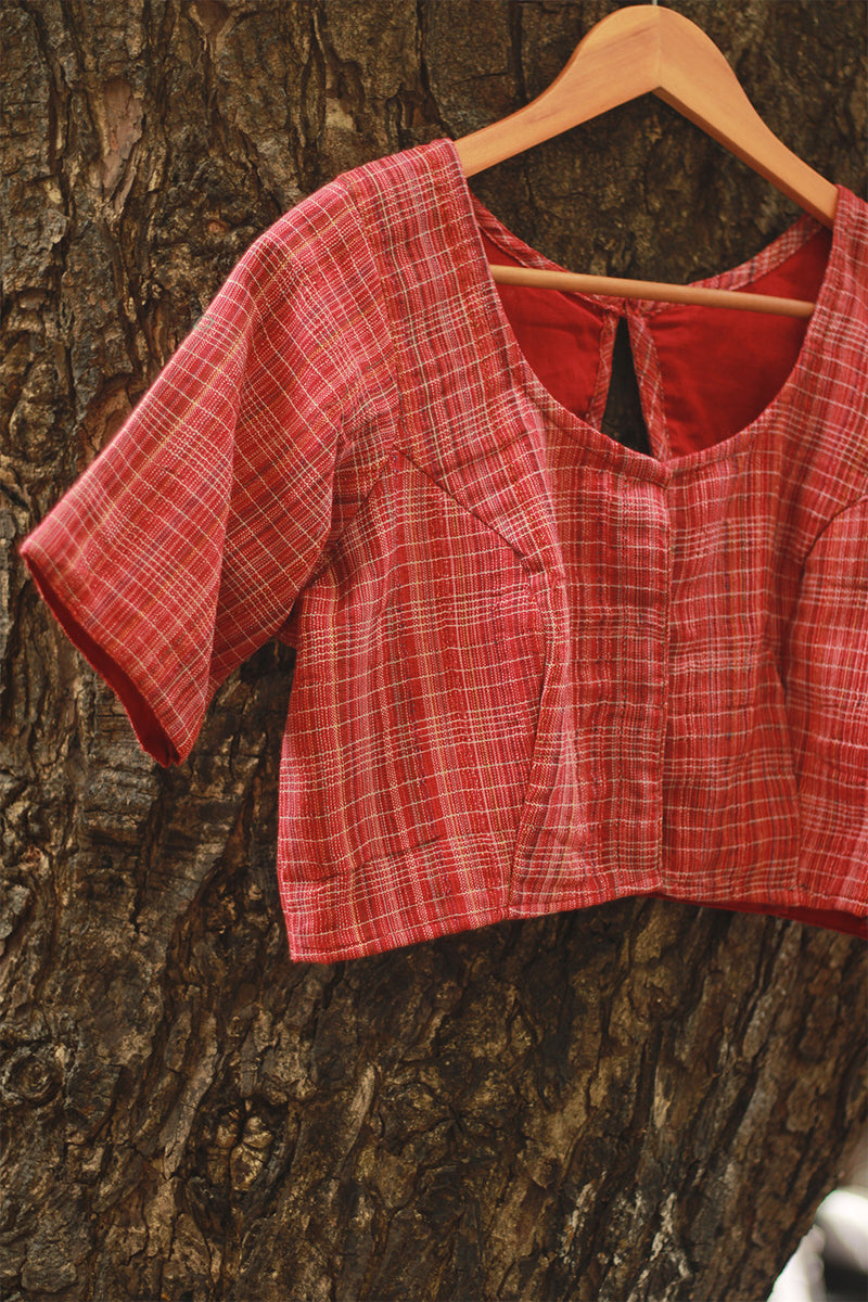 Gamcha Blouse | Red