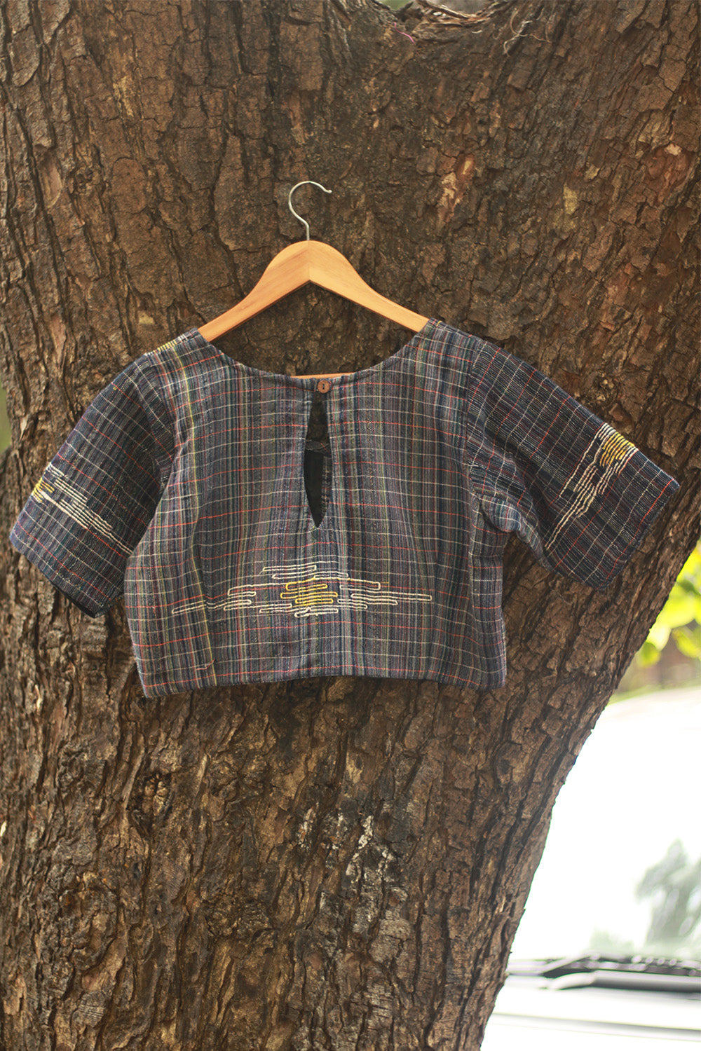 Gamcha Blouse | Blue
