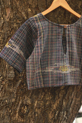 Gamcha Blouse | Blue