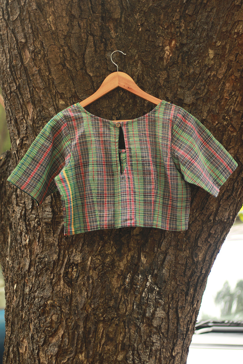 Gamcha Blouse | Green