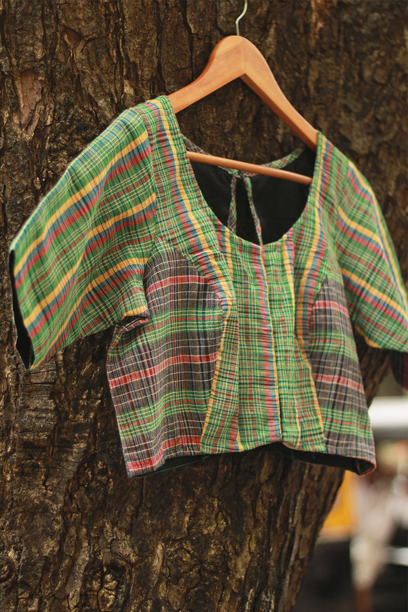 Gamcha Blouse | Green