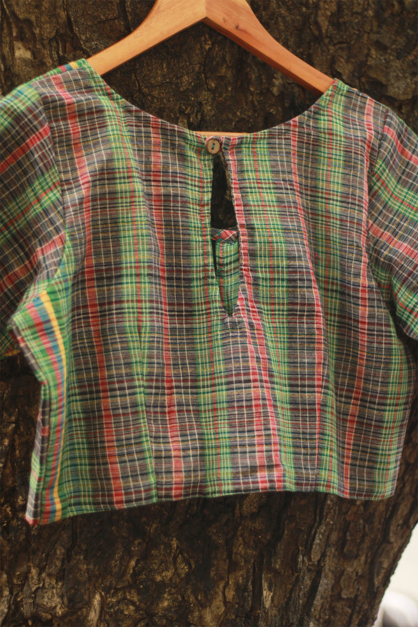 Gamcha Blouse | Green