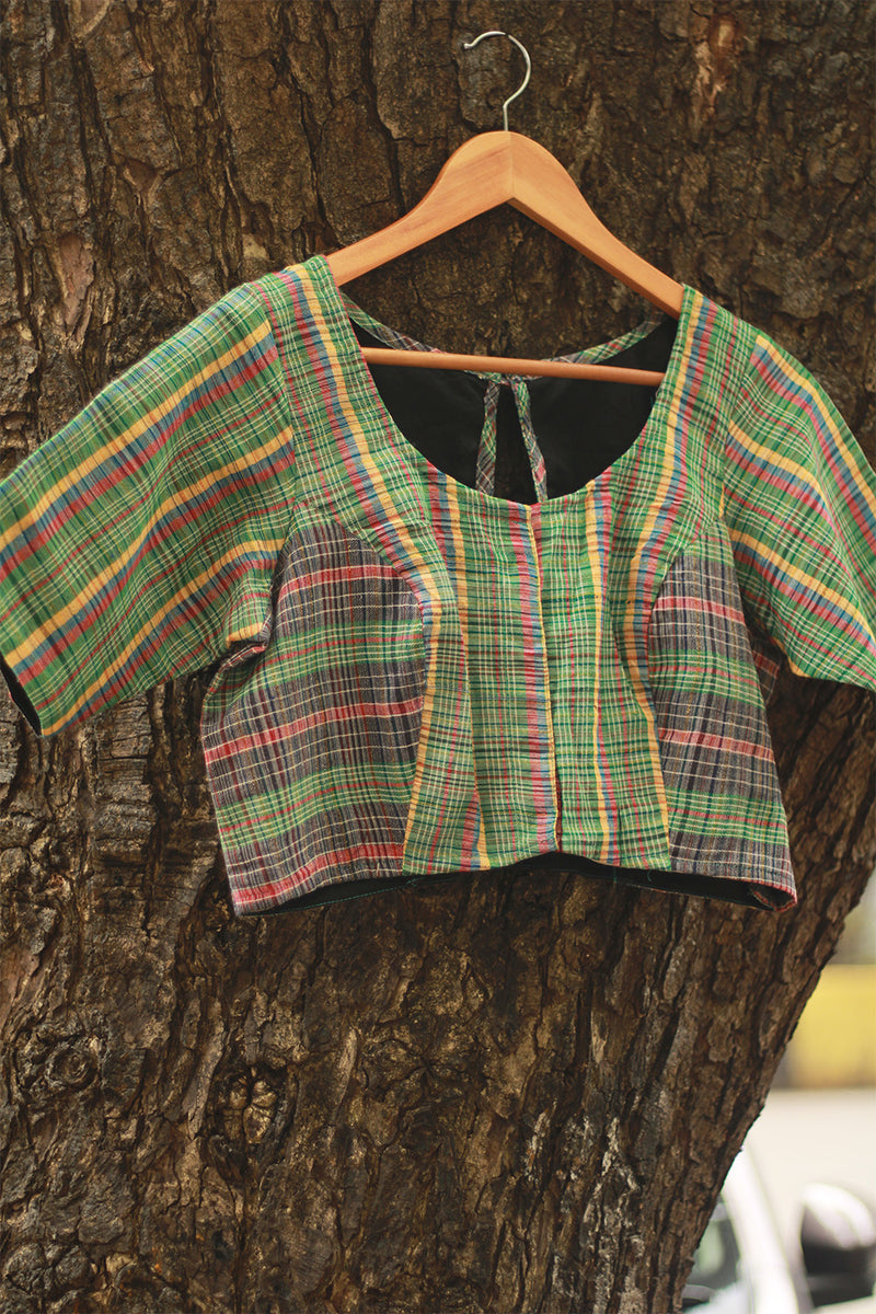 Gamcha Blouse | Green