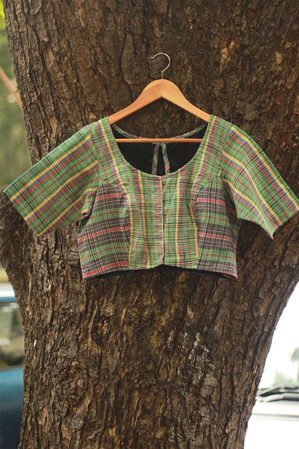 Gamcha Blouse | Green