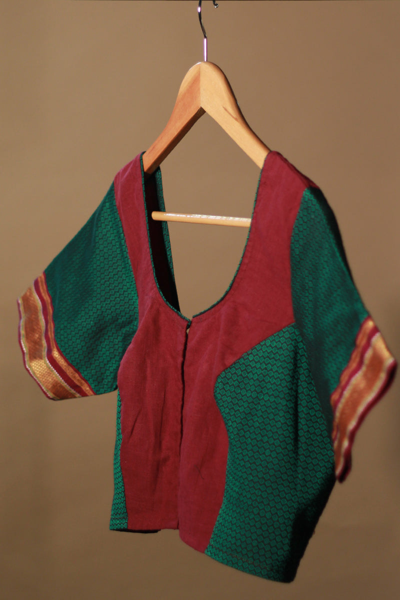 Khunn Blouse | Green & Pink