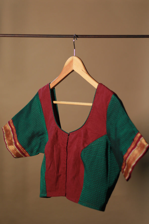 Khunn Blouse | Green & Pink
