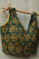Sleeveless Mirrorwork Blouse | Ajrakh Medley