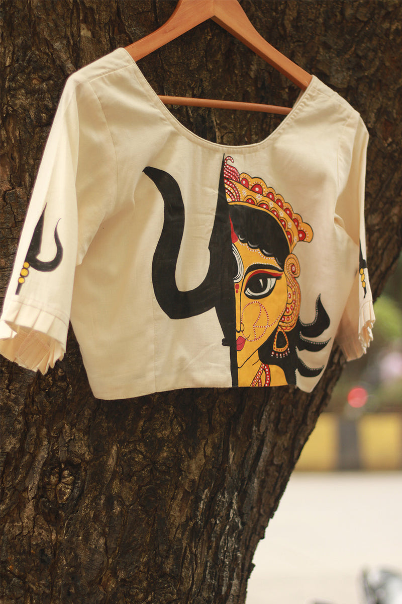 Handpainted Devi Blouse | Ivory
